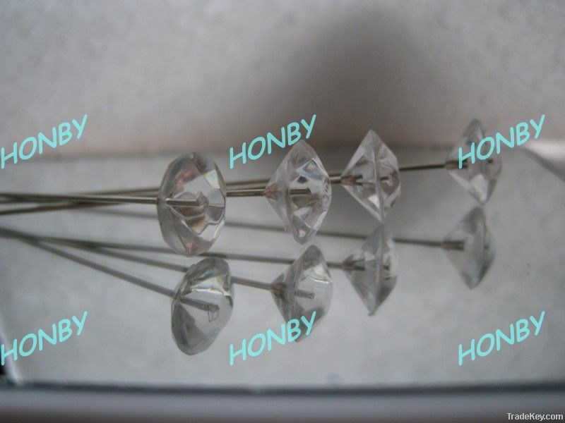 Diamante Head Pins