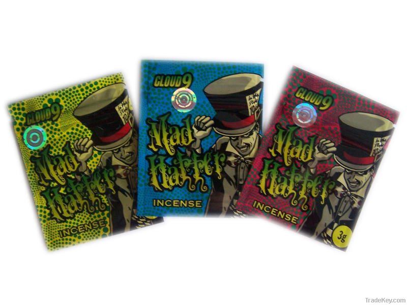 cloud 9 mad hatter herbal incense bags