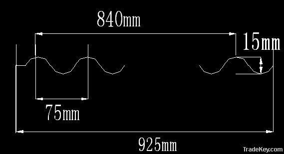 aluminum roofing corrugated sheet, wave-840