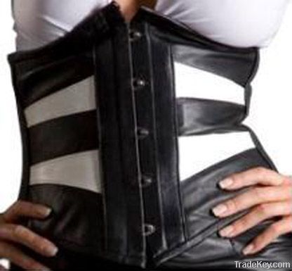 Leather Corset Steel Bone Inserted