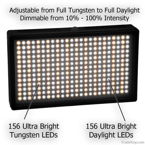 312AS Bi-Color Changing Dimmable On-Camera LED Video Light - pro led