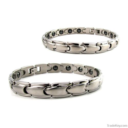 Ruino Titanium Steel Magnet Stone Health Couple Bracelet SL1098