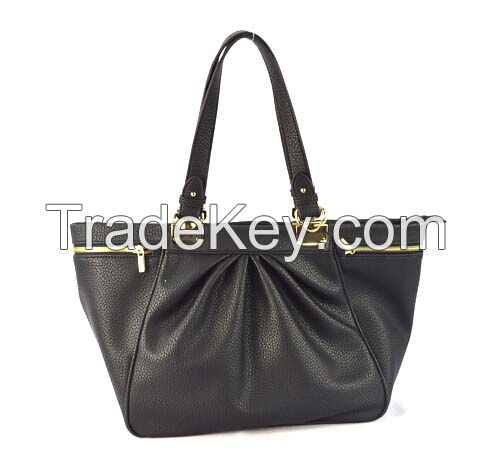 2015 New Arrival Locked Handle with Side Zipper Tota Handbag