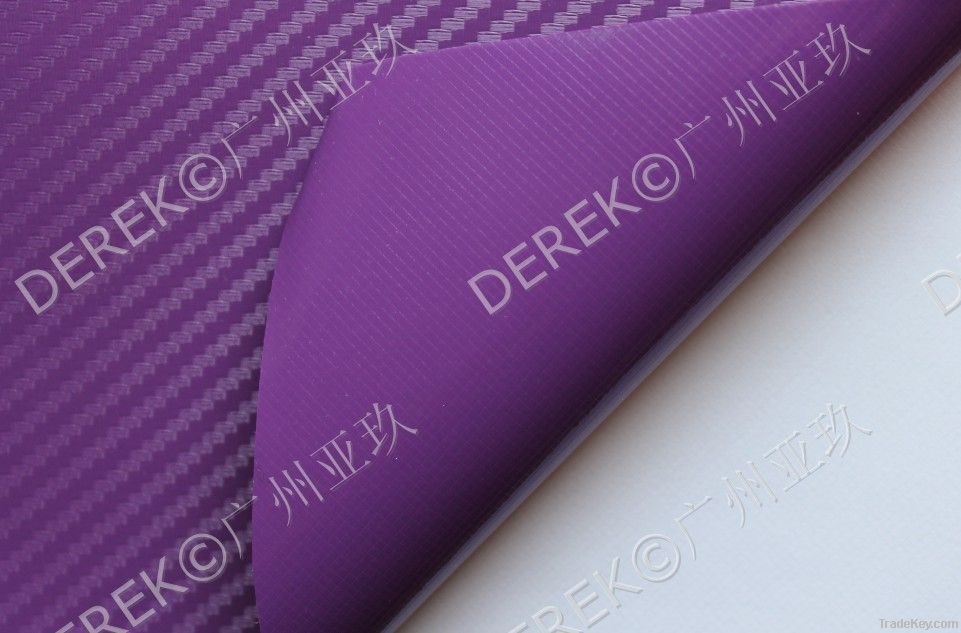 3D carbon fiber car sticker QD1207 Purple-With Air Free Bubbles