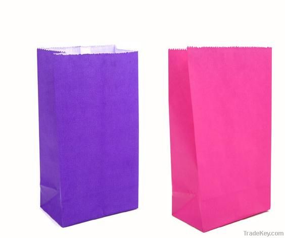 Graceful solid color SOS paper sack bag