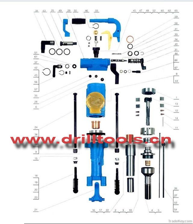 the spare parts of rock drill