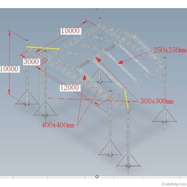 520*760mm heavy duty truss for speaker and light