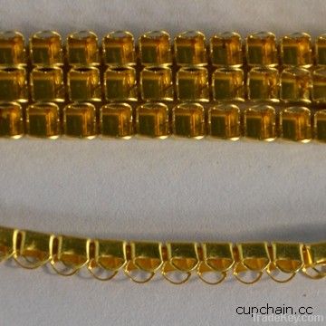 Close cup chain , D style cup chain, brass chain