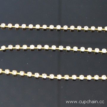 Rhinestone cup chain, crystal cup chain, fusenby