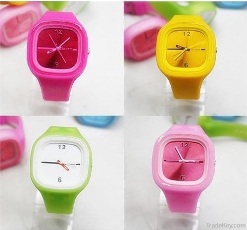 fashion silicone jelly quartz watch