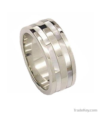 316L Stainless Steel Ring With Natural Shell