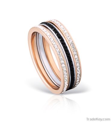 316L Stainless Steel Ring Foild Stone