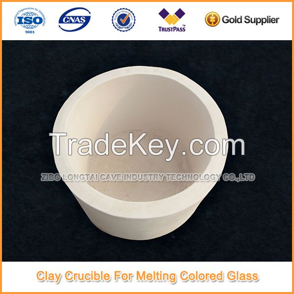 Clay cone crucible for melting kinds of lead glass