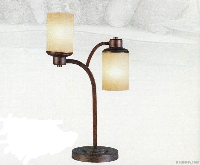 Fashionable table lamp with glass shades