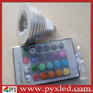 gu10 high power 3w rgb led spotlight