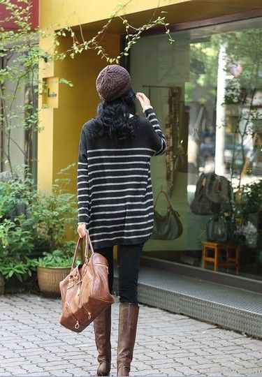 Fashion Stripe Leisure Sweater