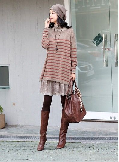 Fashion Stripe Leisure Sweater