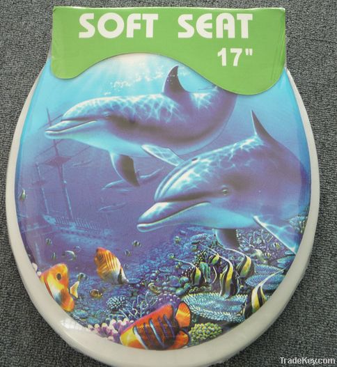 Toilet Seat - Printed Soft Toilet Seat with Cover