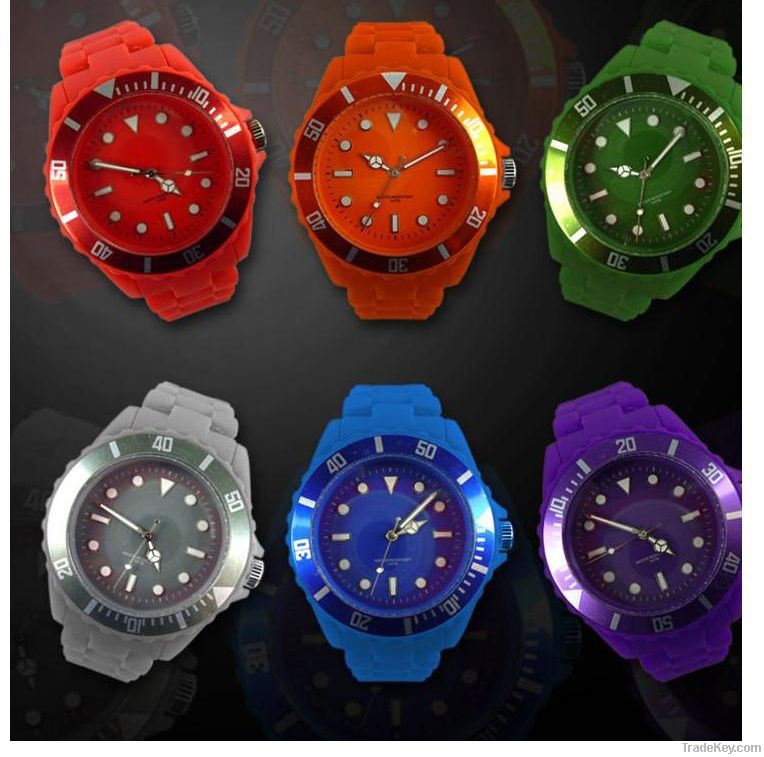 factory direct sale silicone quartz watch