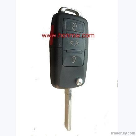 VW 3+1 button remote key shell with panic button