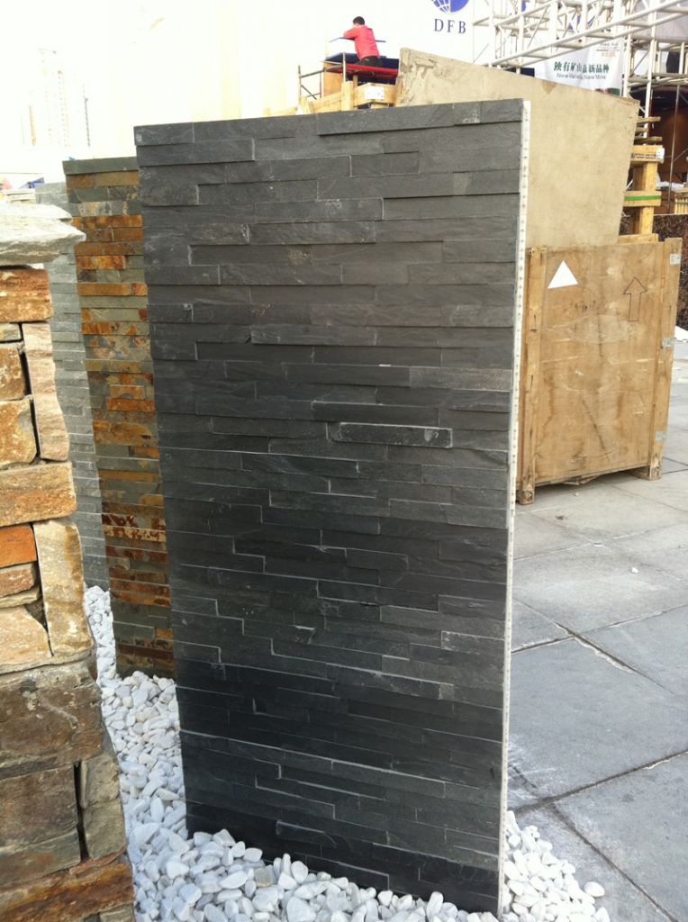 Black Slate Ledger Stone