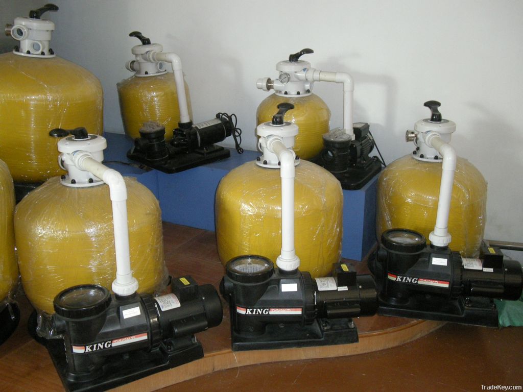 Sand filter for fish farm