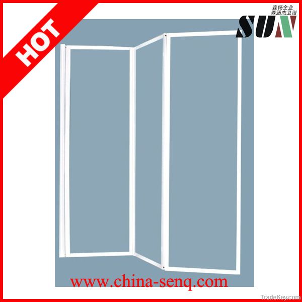 low price 4mm glass triple fold patio  bath screen