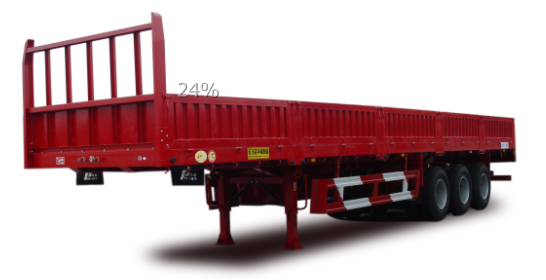 Flatbed semi trailer