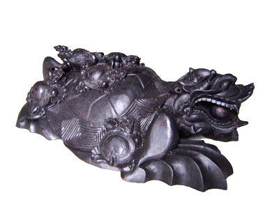 dragon tortoise woodcarving