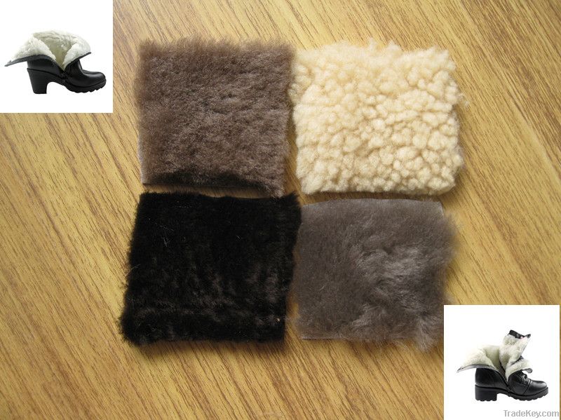 Real lambskin fur shoe inner lining