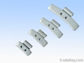 fe/iron clip on wheel weight with hole