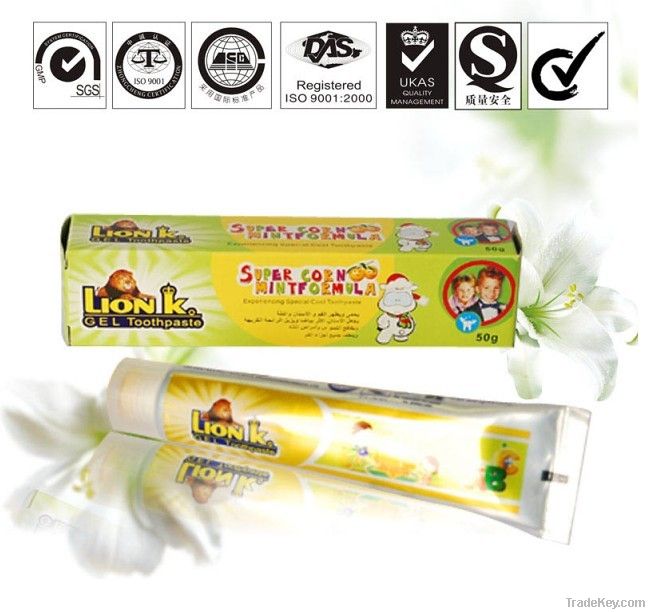 50grams kids orange flavored toothpaste