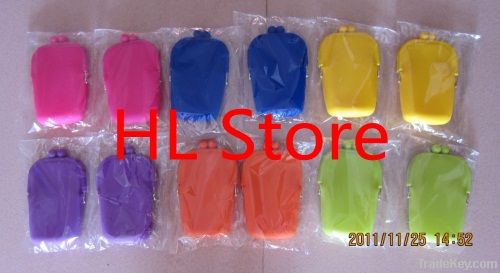 Free shipping + Mix order! silicone coin wallet, silicone coin purse