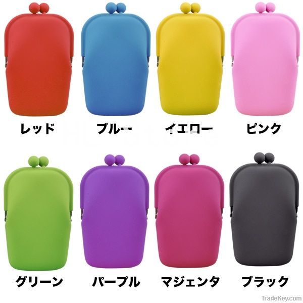 Free shipping + Mix order! silicone coin wallet, silicone coin purse