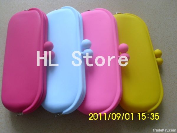 Free shipping + Mix color! Silicone Wallet, Silicone Purse, Coin Pouch