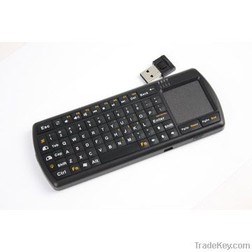 Mini bluetooth keyboard with touchpad and flashlight