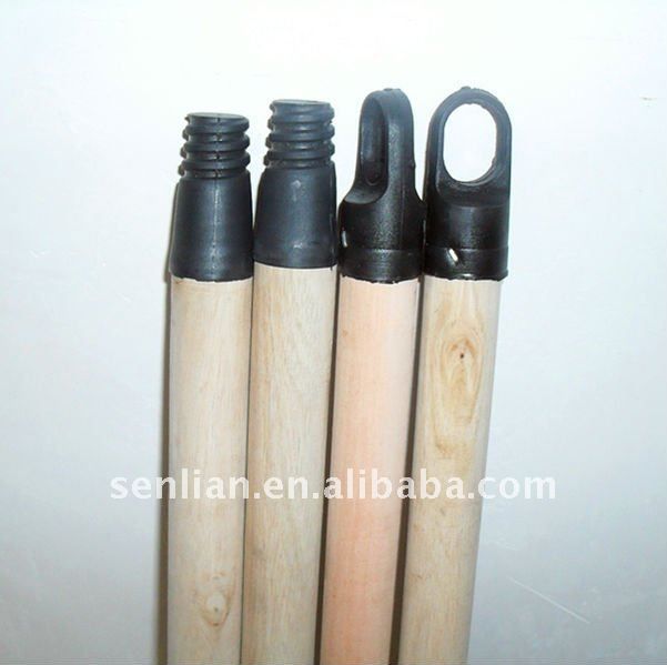 Natural wooden broom handle