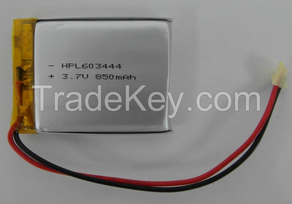 Li-Polymer Battery  Lithium ion battery 3.7V 850mAh