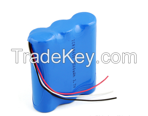 3.7V 18650 Lithium ion battery Packs for industrial equipment