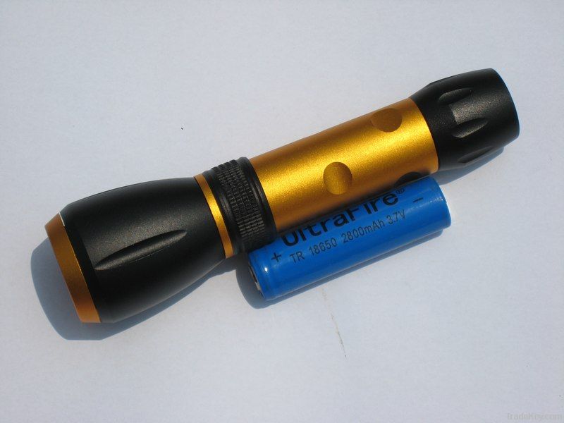 portable bicyle ledflashlight, high brightness led torch, two colors