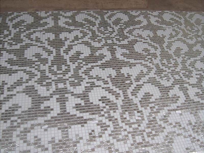 Silver Color Foil Mosaic Tiles