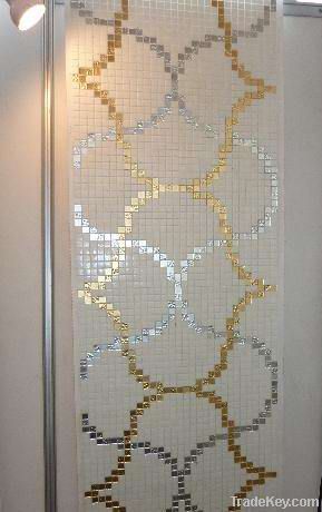 Silver Gold Color Glass Mosaic Tiles