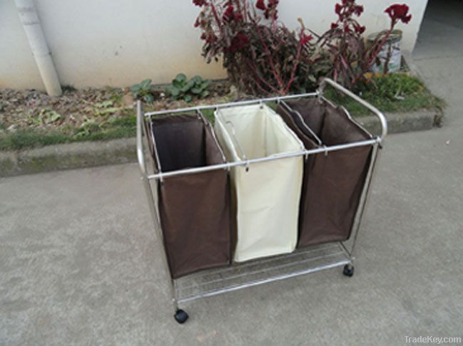 stainless steel tube laundry cart