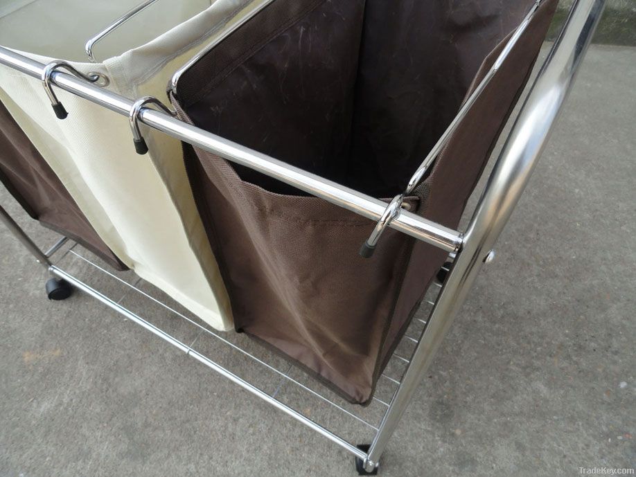 stainless steel tube laundry cart