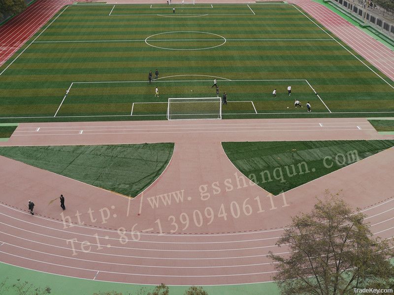 No grain mixed synthetic rubber running track