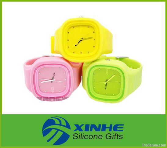 2015 High Quality Custom Logo Silicone Jelly Watch