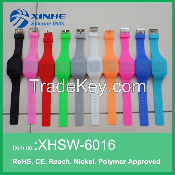 2015 Fashion Silicone Rubber Wristband LED Watch