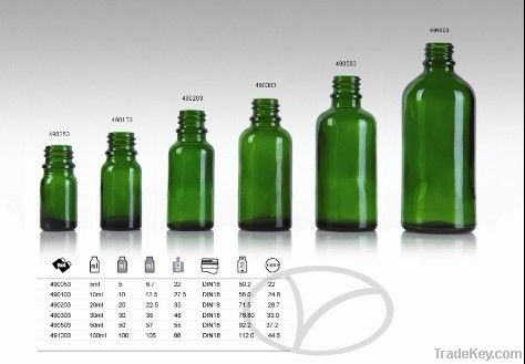 green glass bottle