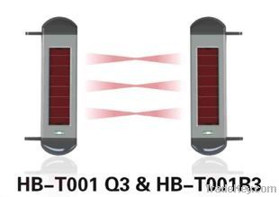 Solar-powered active wireless infrared detector