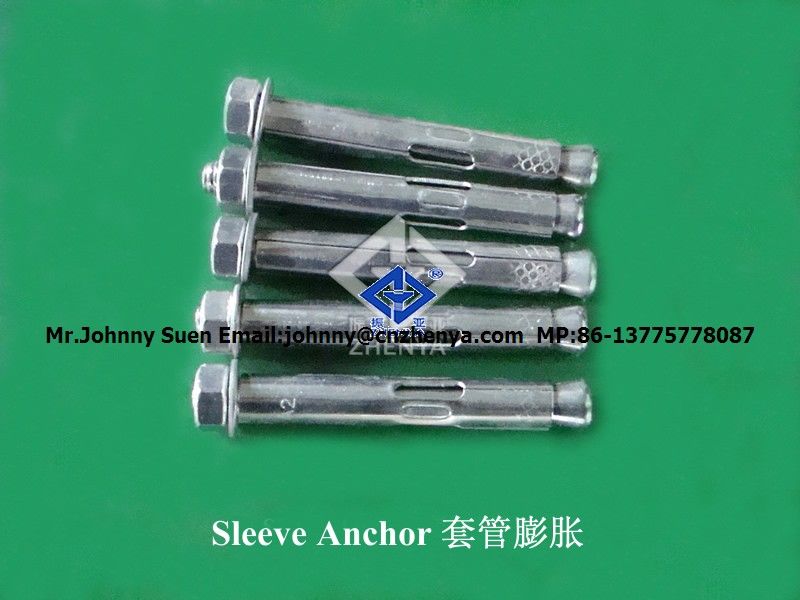 sleeve anchor AISI304 316 stainless steel A2 A4